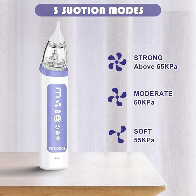 Electric Nasal Aspirator for Children 3 Suction Levels with Music and LED