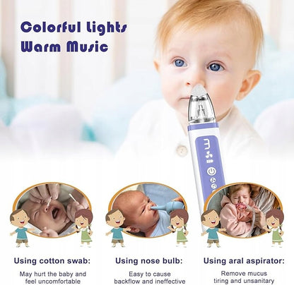 Electric Nasal Aspirator for Children 3 Suction Levels with Music and LED