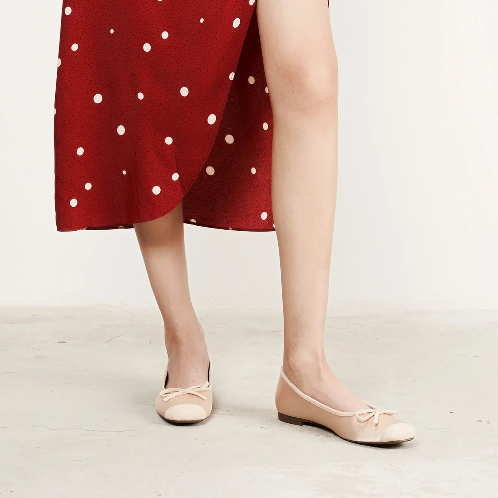 Silky Bowknot Ballet Flats Luxury Silk Slip-On Shoes