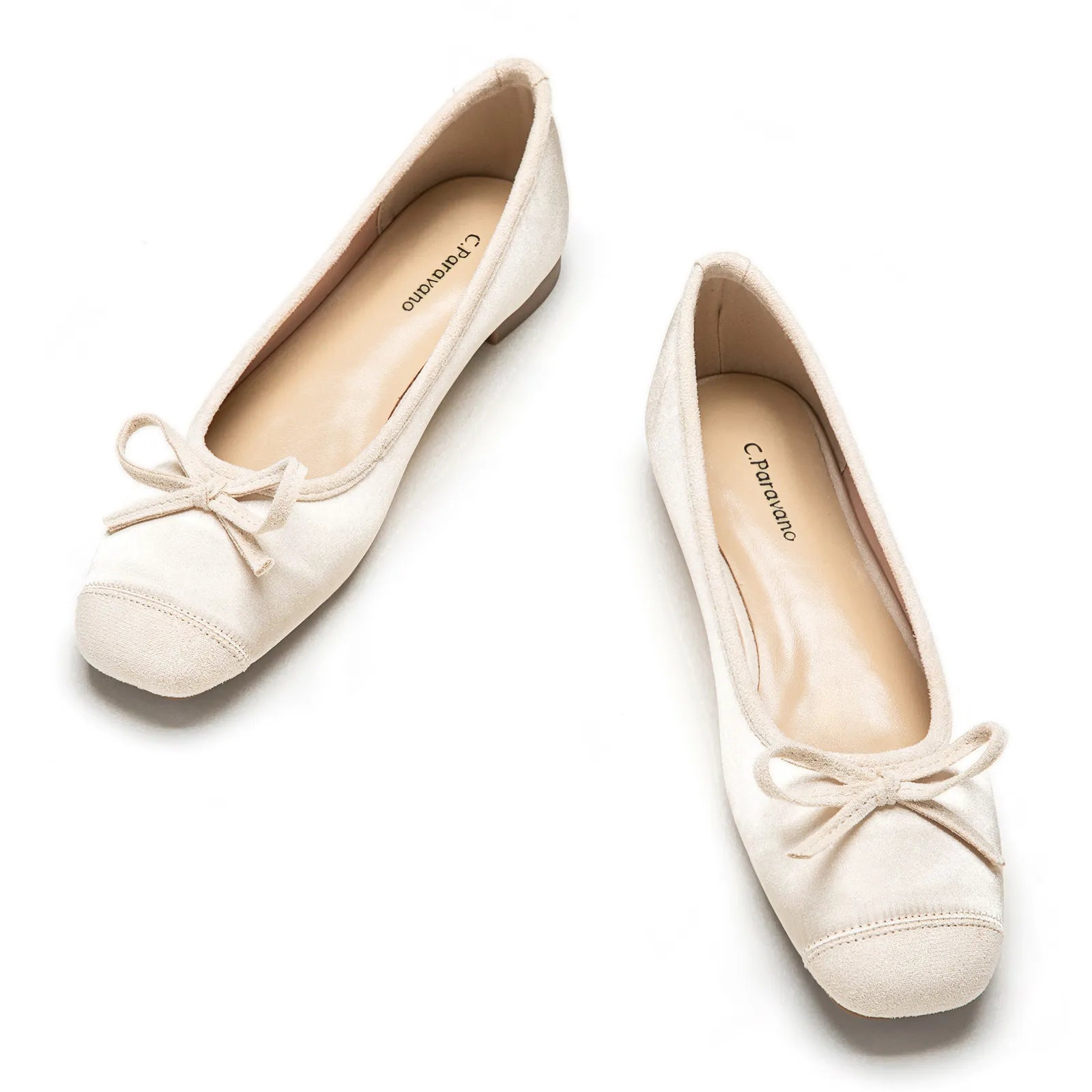 Silky Bowknot Ballet Flats Luxury Silk Slip-On Shoes
