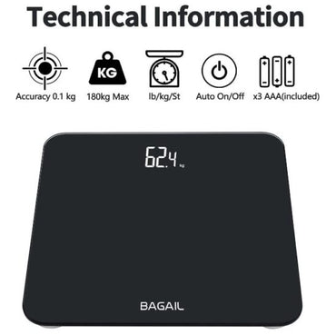BAGAIL T1 Digital Bathroom Weighing Scale