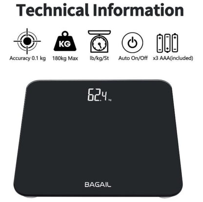 BAGAIL T1 Digital Bathroom Weighing Scale