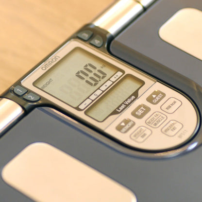 OMRON BF511 Blue Full Body Composition Monitor - Fat, Muscle, BMI Scale