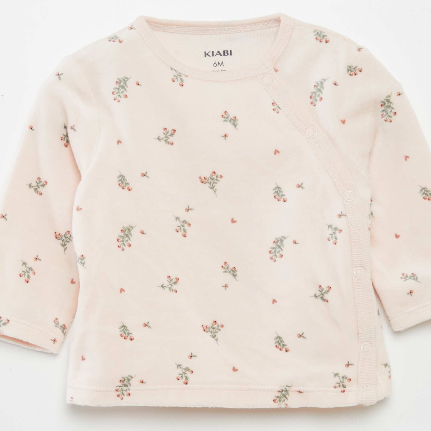 White Velvet Baby Pyjama Set with AO Flow Design