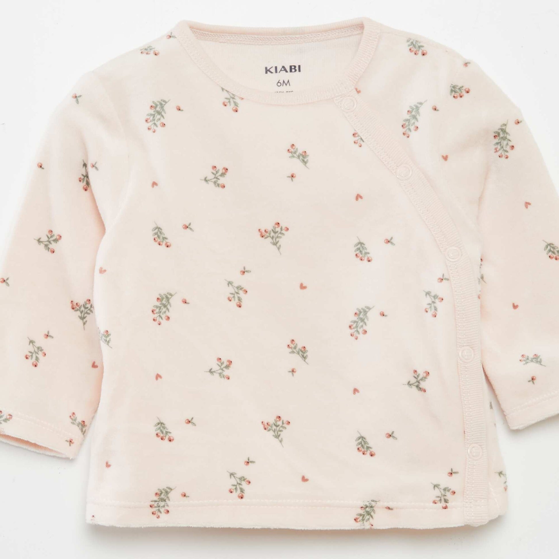 White Velvet Baby Pyjama Set with AO Flow Design