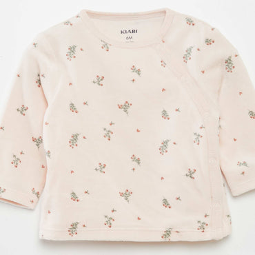 White Velvet Baby Pyjama Set with AO Flow Design