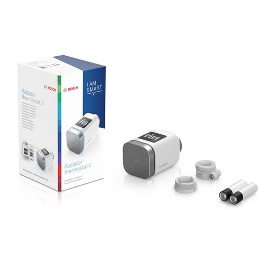 Bosch Smart Home Radiator Thermostat II Display: Smart Temperature Control, Energy Saving