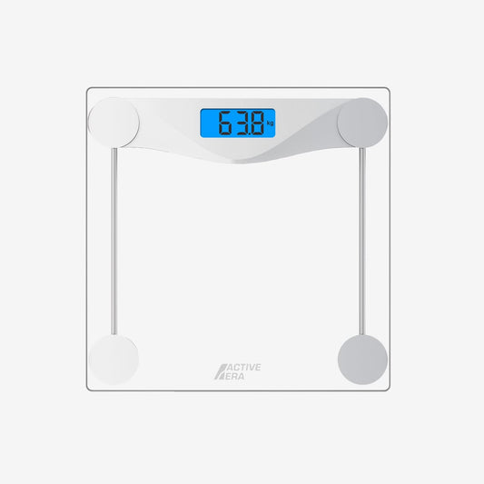 Ultra-Slim Glass Bathroom Scale with Body Fat Analyzer, 0.1kg Precision