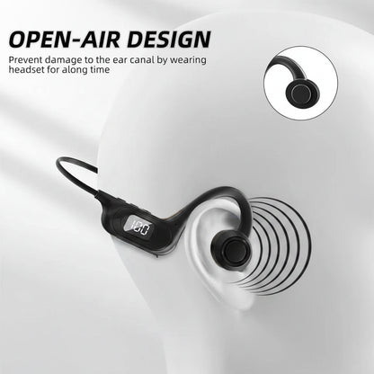 Enfain AKZ-G3 Wireless Open-Ear Headphones Air Conduction Bluetooth 5.3 30h Black