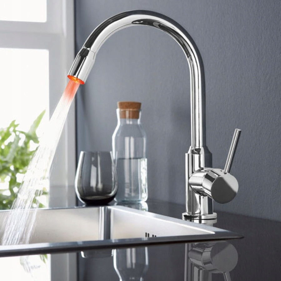 Livarno Home LED Kitchen Tap 360° Swivel Chrome