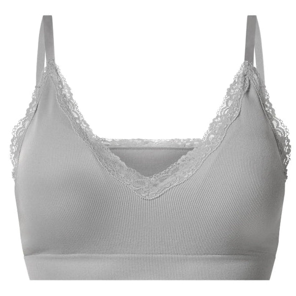 Esmara Women's Seamless Lace Bra Grey M 40/42