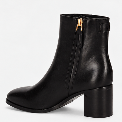 Cassie Burnished Leather Bootie Classic Ankle Boots