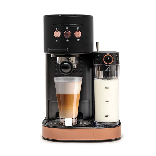 BluMill Coffee Machine: Espresso, Cappuccino, Latte Maker with Milk Frother