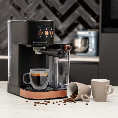 BluMill Coffee Machine: Espresso, Cappuccino, Latte Maker with Milk Frother