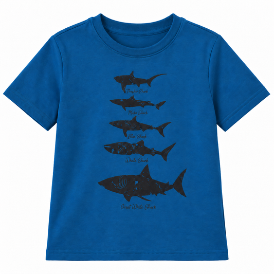 Pepperts Boys' Shark World Short-Sleeve T-Shirt