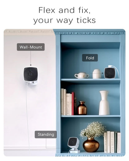 Blurams A12S FoldVue 2K Indoor Wi-Fi Security Camera with Night Vision