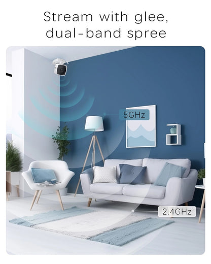 Blurams A12S FoldVue 2K Indoor Wi-Fi Security Camera with Night Vision