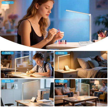 Daover LED Desk Lamp Dimmable USB Swiveling Office, Table Lamp
