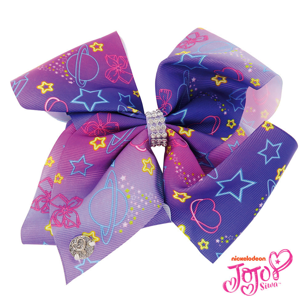 Jojo Siwa Large Signature Star Planet Hair Bow with Clip