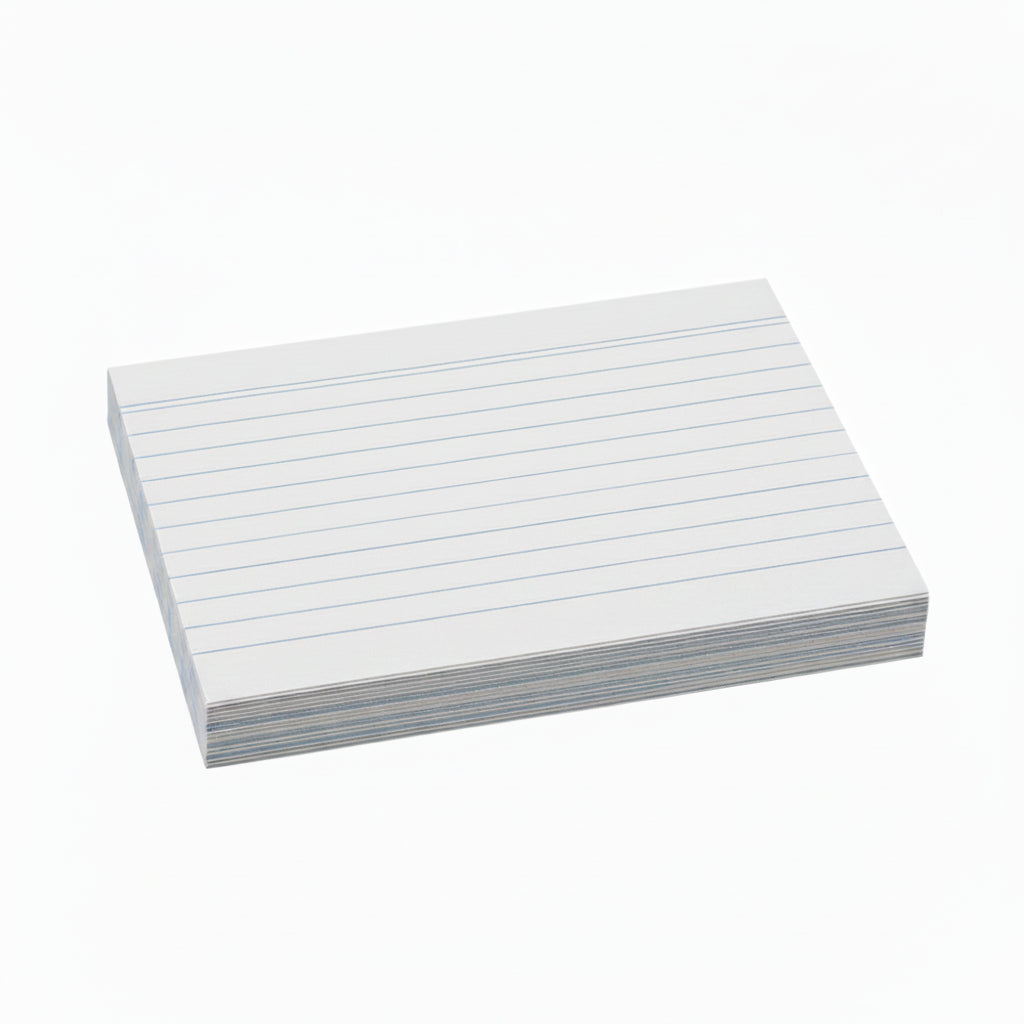 Crelando White Index Cards Lined 100 Pieces A6