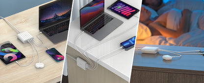 SooPii CS63 6-Port Portable Multi Charging Station