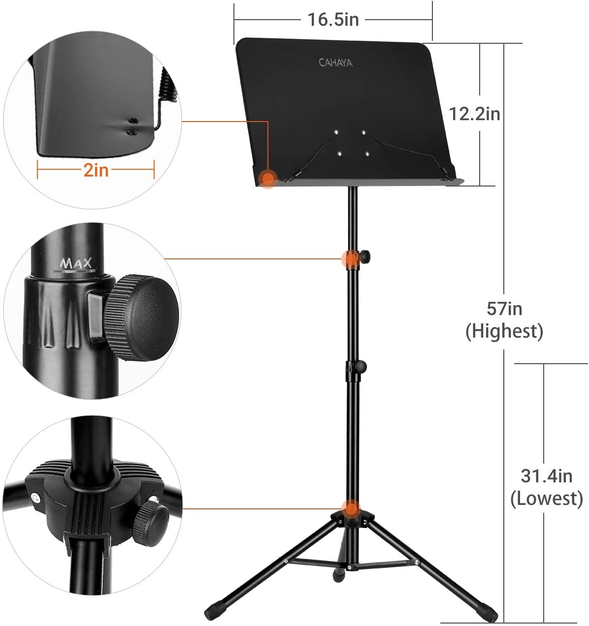Cahayamusic CY0194 Metal Sheet Music Stand