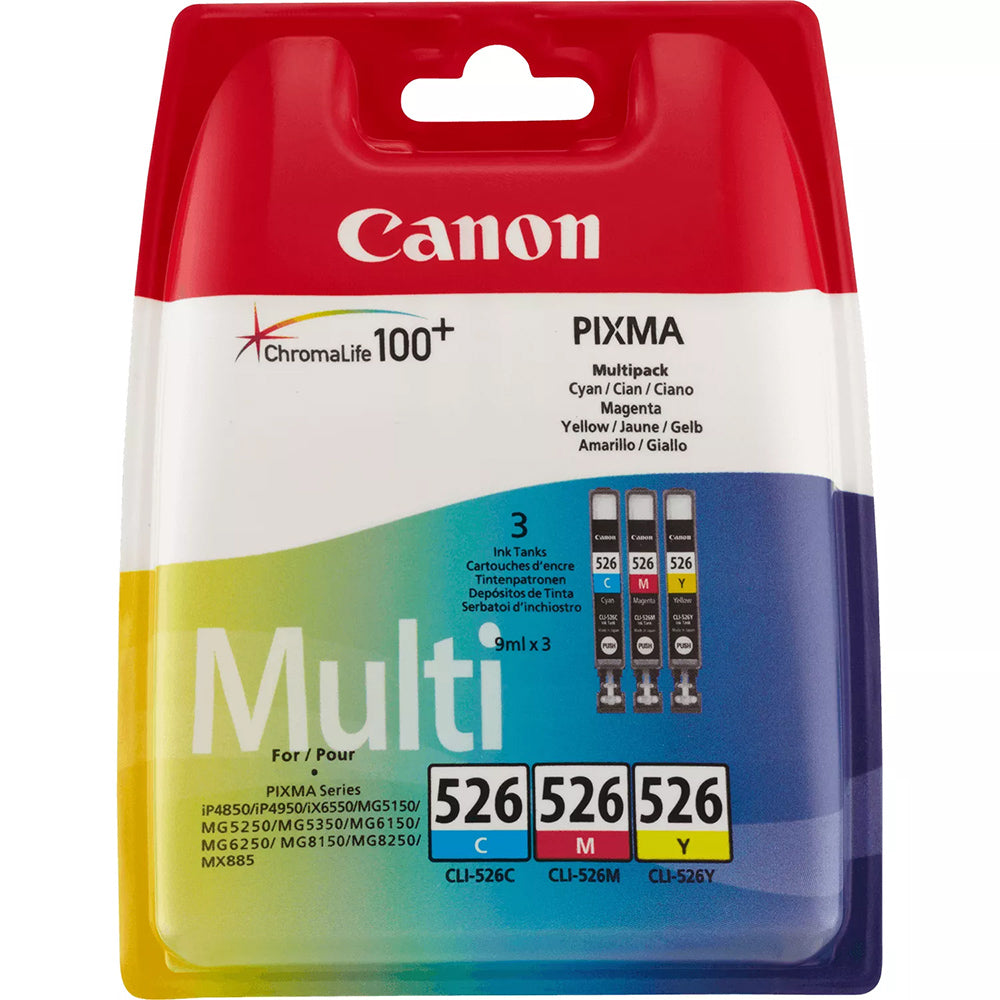 Canon CLI-526 Original Ink Cartridge Multi‑Pack C M Y