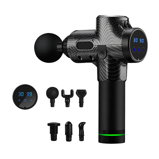 Professional Cordless Percussion Massage Gun for Deep Muscle Relief, 6 Heads, 30 Speeds