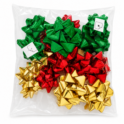 Crelando 15-Piece Self-Adhesive Gift Bow Set