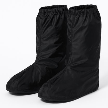 Waterproof Motorcycle Over Boots Black Nylon Rain Boots
