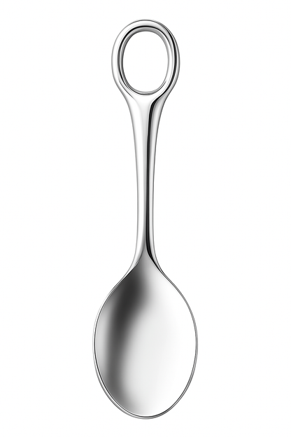 Regent Glass Bowl with spoon & Silver Plate