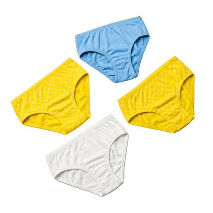 Lupilu Girls' Cotton Underwear Shorts Pack of 4