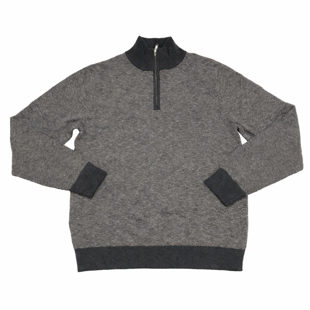 Goodfellow & Co Men's Quarter Zip Sweater in Gravel Gray