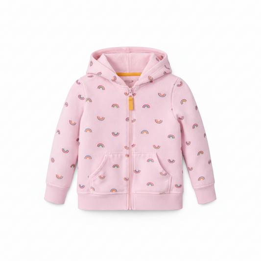 Cat & Jack Pink Rainbows Toddler Hoodie Jacket