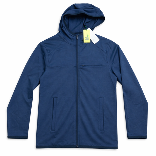 All in Motion Men's Zip-Up Hooded Fleece Jacket Navy Blue
