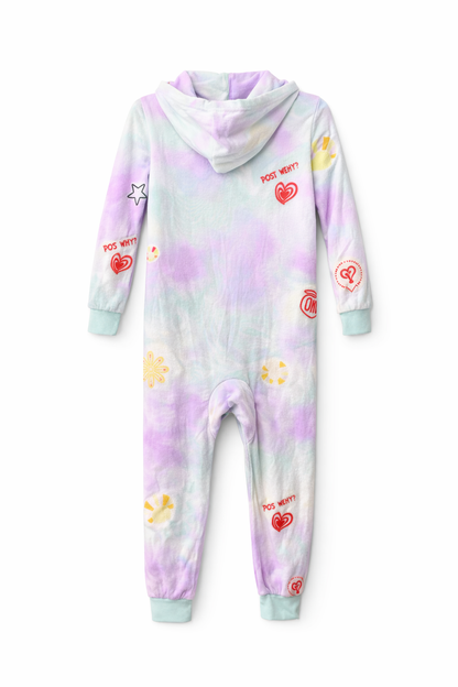 Cat & Jack Girls Hooded Fleece One-Piece Pajama - Jumpsuit