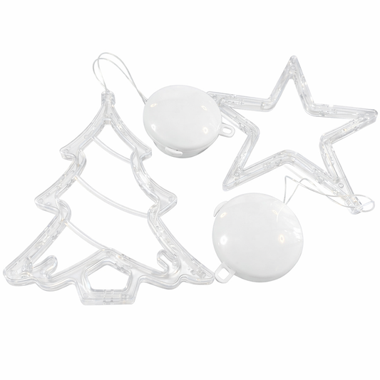 Festive Christmas Light Garland with Tree Star