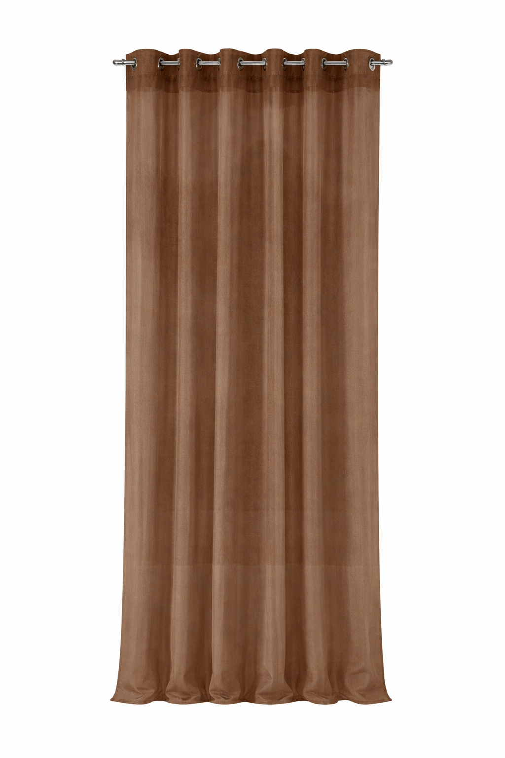 Gardinenbox Voile Eyelet Curtain Panel Solid - Brown
