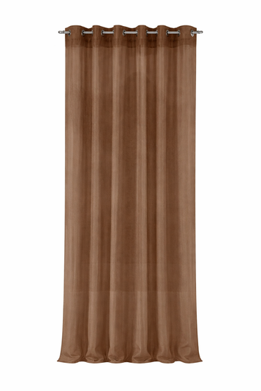 Gardinenbox Voile Eyelet Curtain Panel Solid - Brown