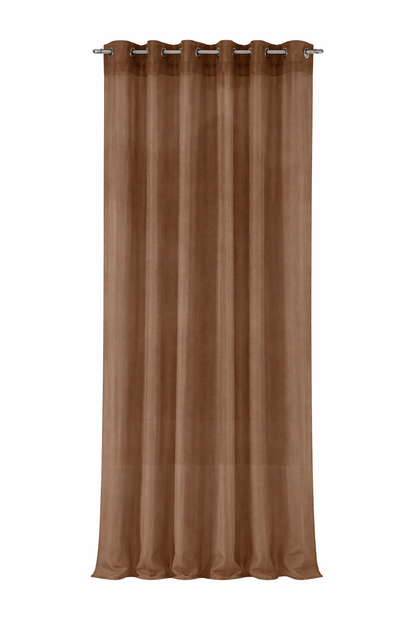 Gardinenbox Voile Eyelet Curtain Panel Solid - Brown