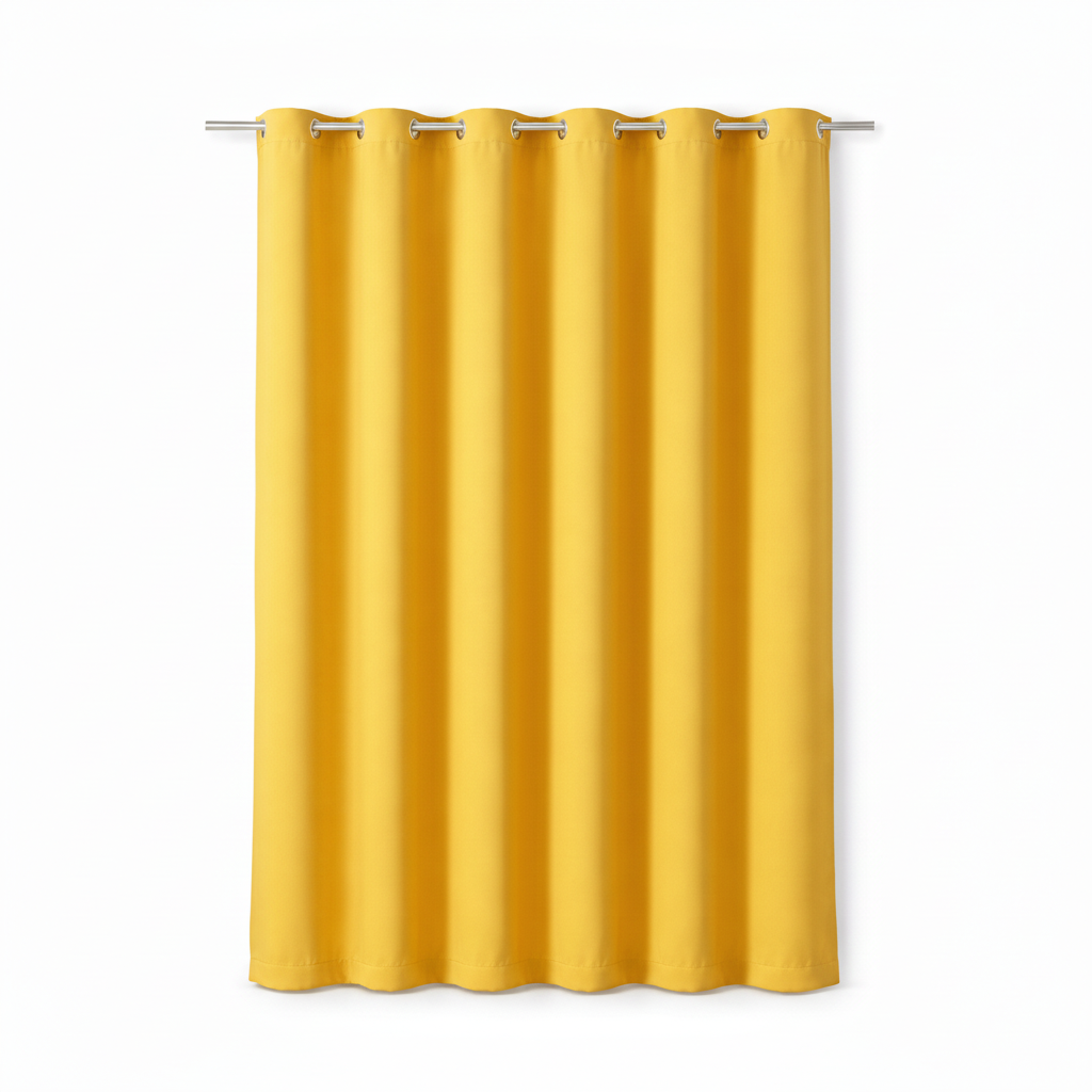 Mustard Yellow Blackout Curtain 140x240cm 100% Polyester with Eyelets