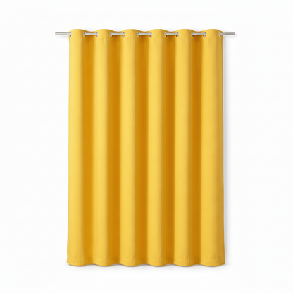 Mustard Yellow Blackout Curtain 140x240cm 100% Polyester with Eyelets