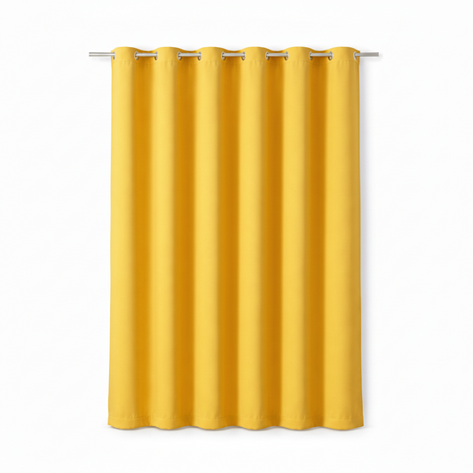 Mustard Yellow Blackout Curtain 140x240cm 100% Polyester with Eyelets