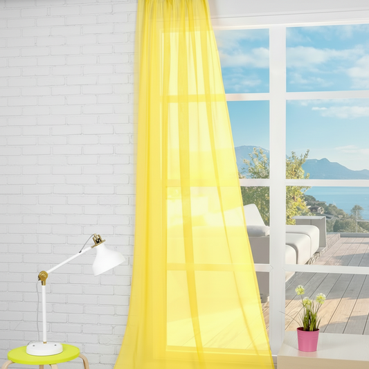 FENETRE SUR COUR Dolly Curtain 140x250 cm – 100% Polyester Voile