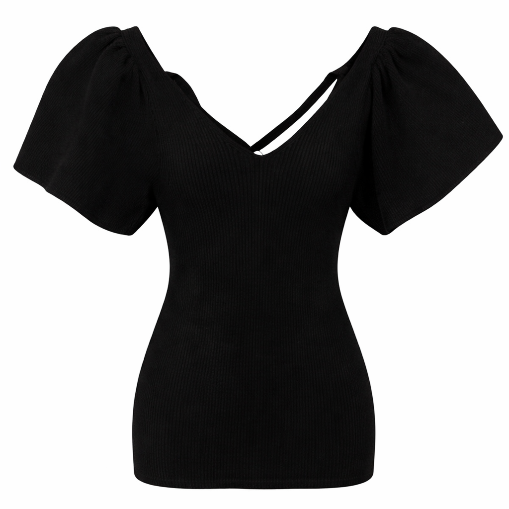 ONLY ribbed knit fabric everyday casual wear with a fashionable edge.
