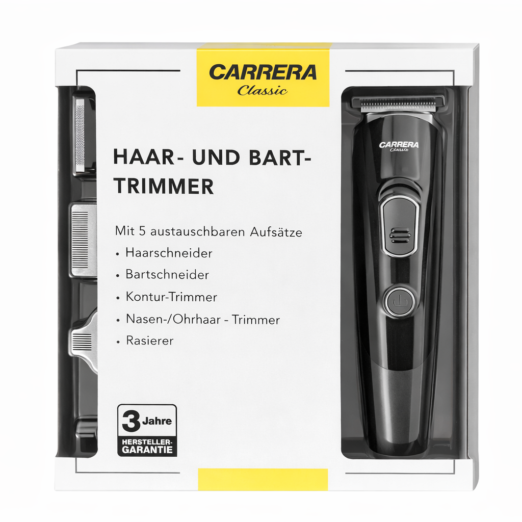 Carrera Classic Hair & Beard Trimmer with 6 Attachments