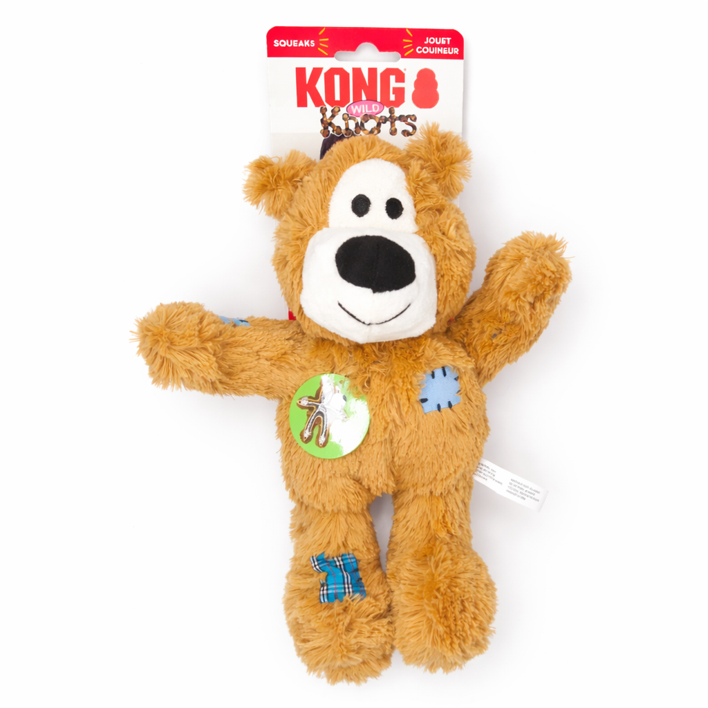 KONG Wild Knots Durable Bear Squeak Dog Toy for Medium Large Dogs