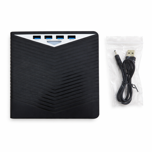 Portable External DVD Burner 8x DVD 24x CD USB‑C Black