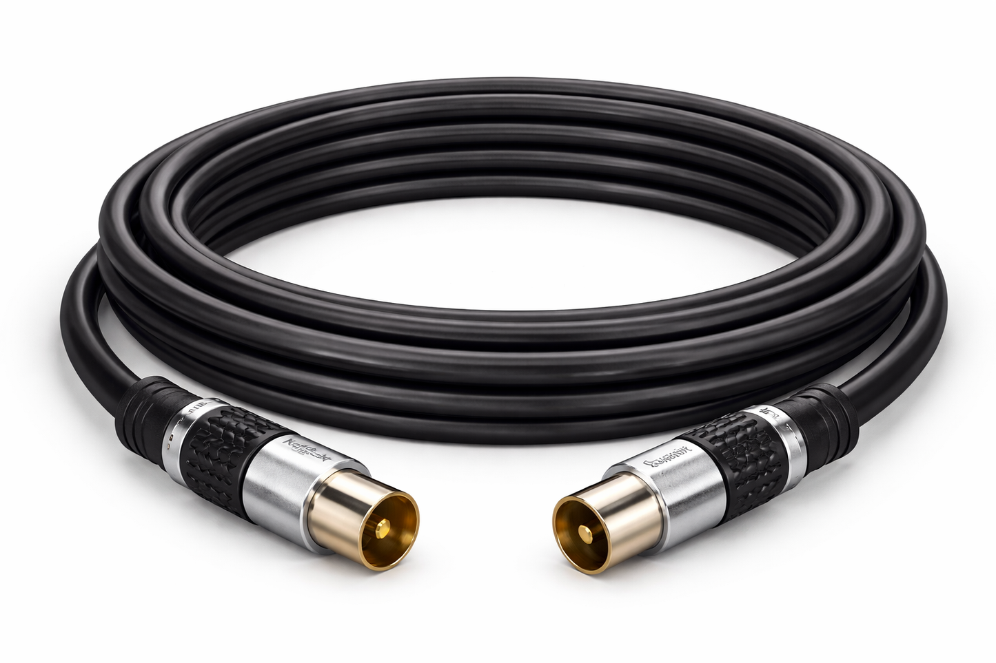 KabelDirekt TV Antenna Cable 4K Coaxial Cable – Metal and Braided Connectors – 7.5 m – TV Cable for Digital and Analogue TV (Female Connector for DVB-C/T/S –black)