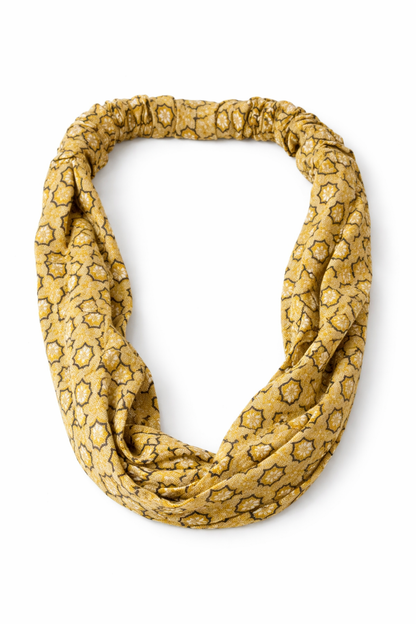 Arizona Patterned Fabric Headband – Mustard Yellow